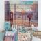 Designart - Big Ben and Woman With Red Umbrella In London - French Country Print on Natural Pine Wood